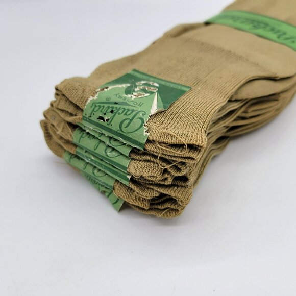 Vintage Men's Khaki Socks 6 Pair Fine Mercerized Cotton Packard Hosiery NOS - Picture 5 of 16